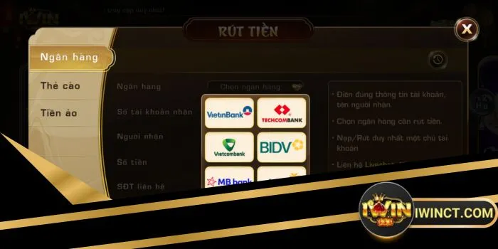 Rút tiền iwin siêu nhanh chỉ 30s sau hoàn tất